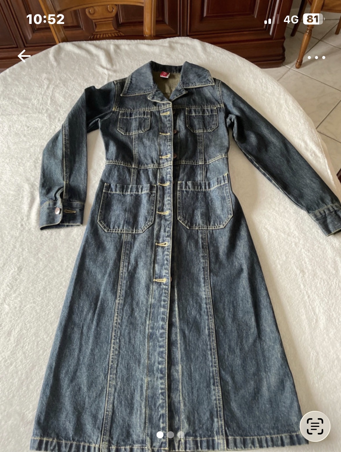 🍀 Vintage Robe/manteau  en jean’s