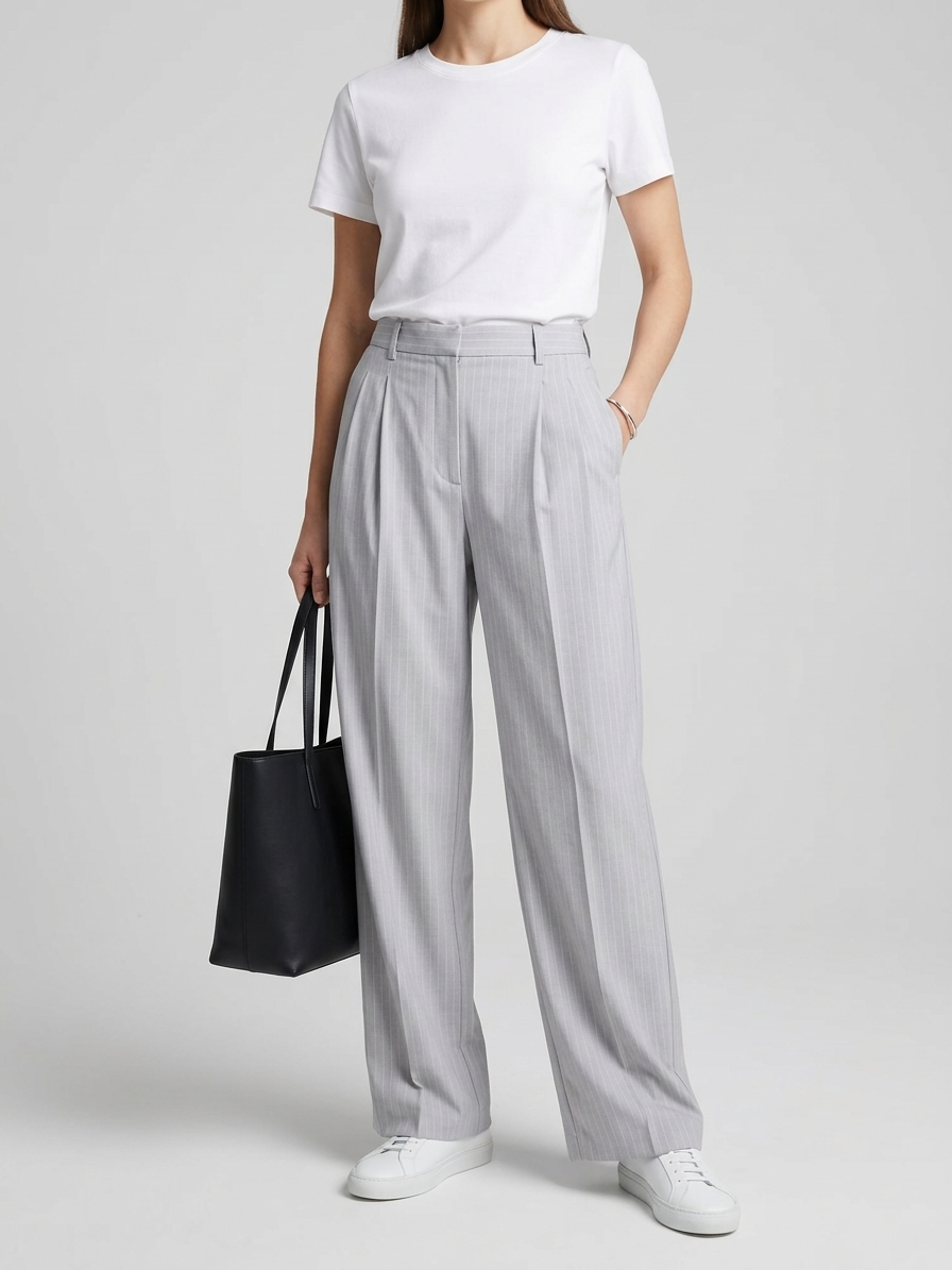Pantalon tailleur large